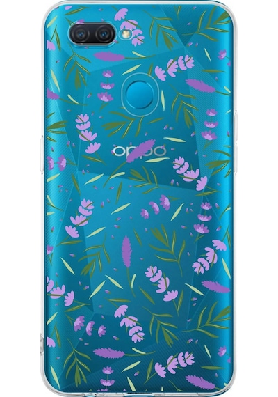 Oppo A5s İle Uyumlu 1mm Slim Fit Water Color 3 Baskılı Şeffaf Kılıf Şeffaf