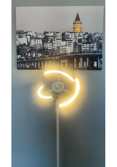Yüceeller Rgb Modern Dim Edilebilir Led Lambader Beyaz