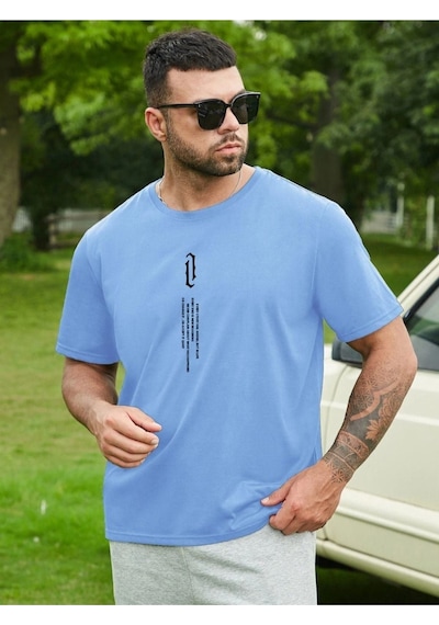 Altamira Erkek Göğüs Dikey Baskılı Oversize T-shirt 001
