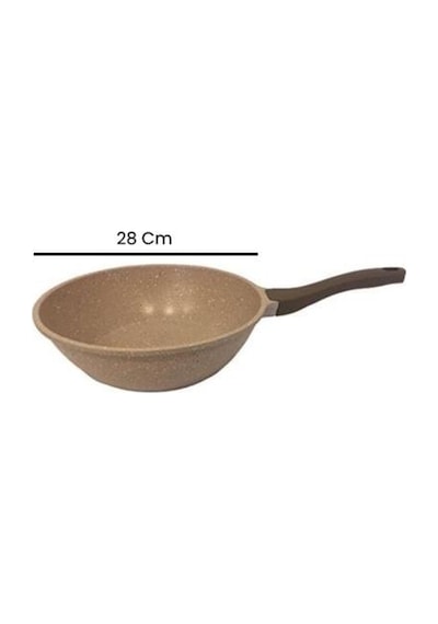 Thermoad Granit Wok Tava - Vizon - 28 Cm Vizon