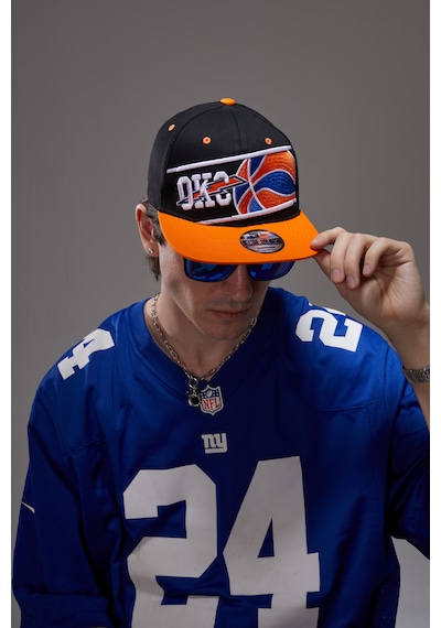 Berellini Oklahoma City Hip-hop Şapka Özel Kolleksiyon Siyah - Turuncu