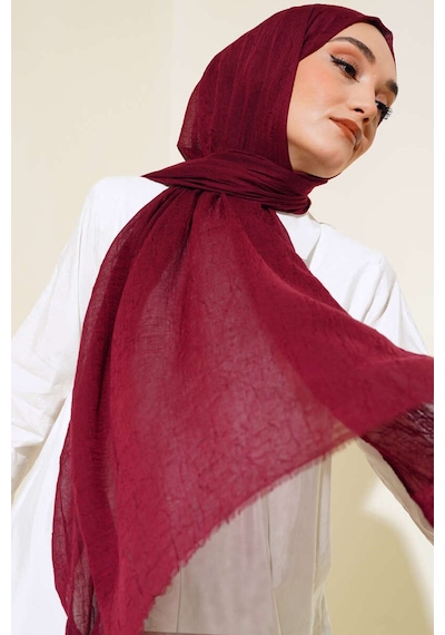 Bambu Şal Tesettür, Pamuklu, Hafif, Rahat, Şık, Yüksek Kalite, Hijab, Shawl, Original, Lux Bordo