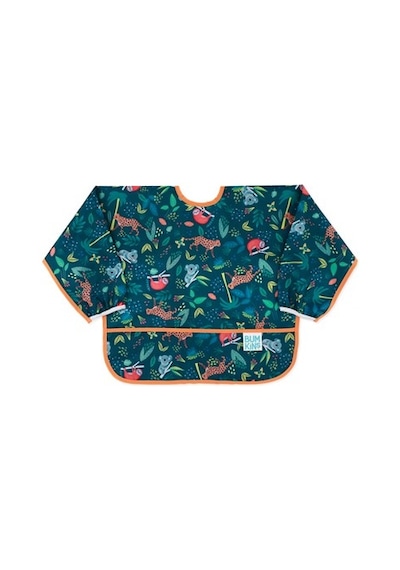 Bumkins Uzun Kollu Önlük (6-24 Ay) - Jungle Mavi