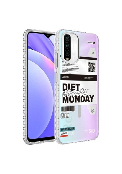 Xiaomi Redmi Note 10 Kılıf Airbag Kenarlı Renkli Desenli Silikon Zore Elegans Kapak NO5