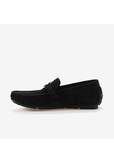 Mocassini Tokalı Erkek Loafer M584 Siyah Suet