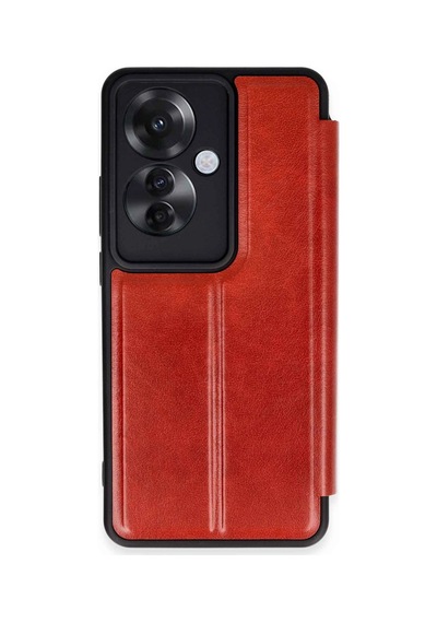 Oppo Reno 11f Kılıf Flip Cover - Kırmızı -