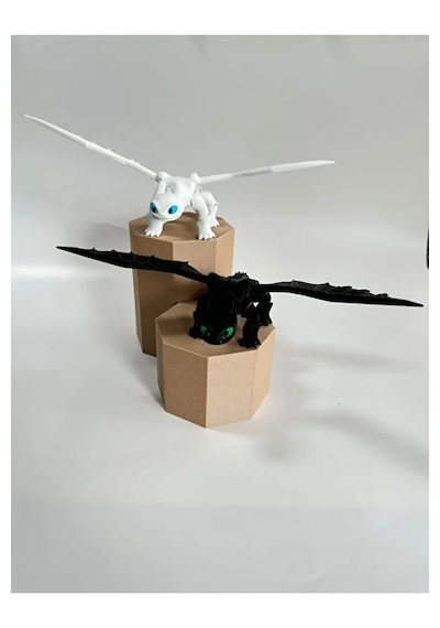 Hayatvsanat Dişsiz Toothless Ejderhanı Nasıl Eğitirsin Gecenin Ve Işığın Öfkesi Figür 2'li (No Color)