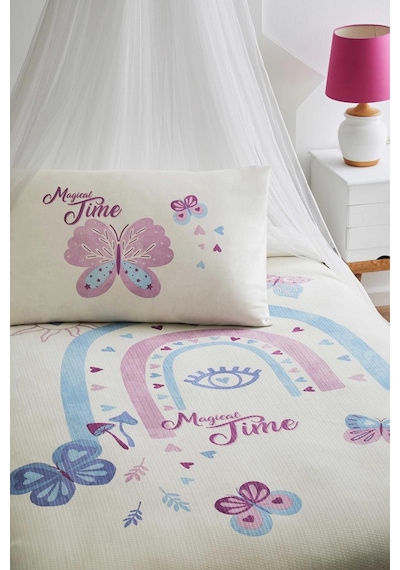 Özdilek Rf-magical Time Lila-lastikli Çarşaf Tek Kiş. Pike Takımı