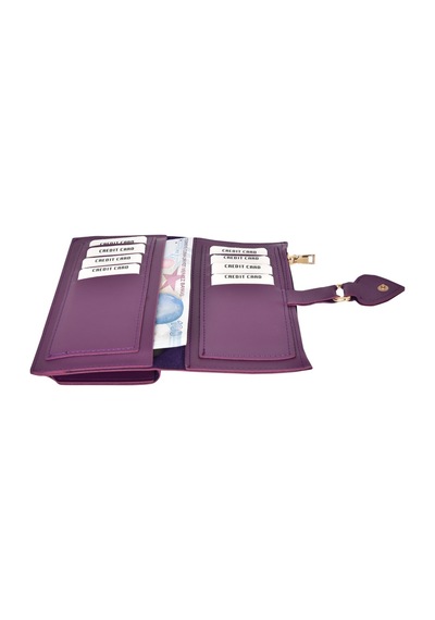 Barse Collection Kadın Telefon Bölmeli Cüzdan Mor