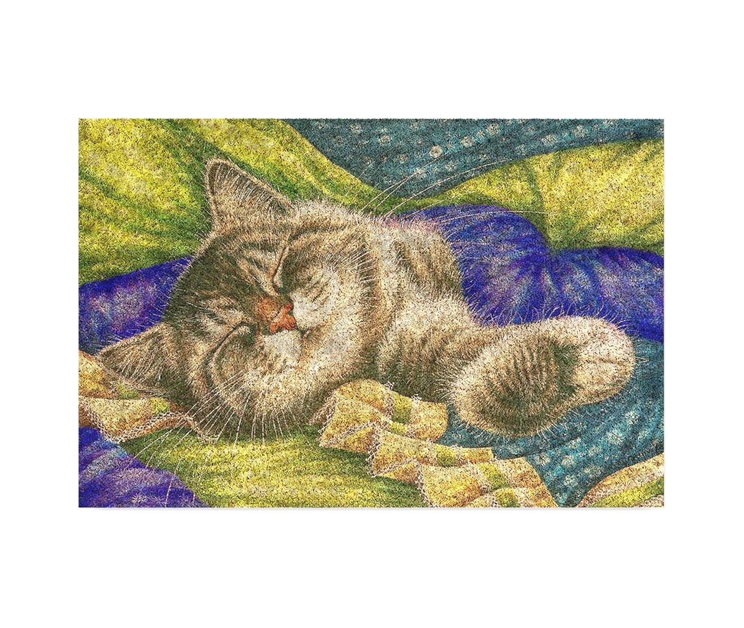Tasarımlı Dekoratif Kapı Önü Paspas, Dış Mekan/ev İçi/banyo/mutfak/yatak Odası/giriş Paspasları Pastel Boya Çok Renkli