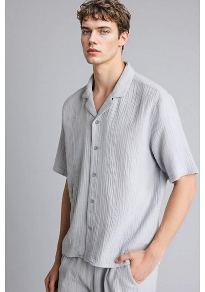 Defacto %100 Pamuk Relax Fit Gömlek C7578ax26smgr130 Gri-gr130