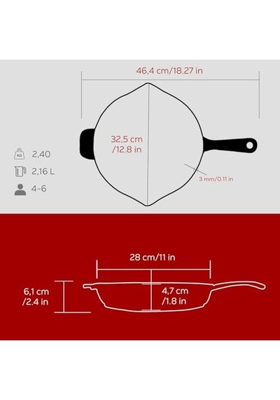 Ayrex Lava Demir Döküm Yuvarlak 28 Cm Izgara Tavası Bordo Diğer