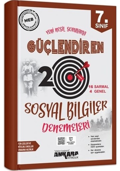 Ankara Yayıncılık 7. Sınıf Sosyal Bilgiler Güçlendiren 20 Deneme