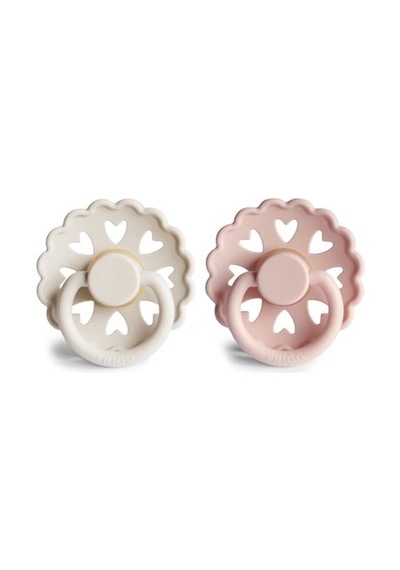 FRIGG Fairytale İkili Kauçuk Emzik - Cream/Blush 6-18 ay Krem