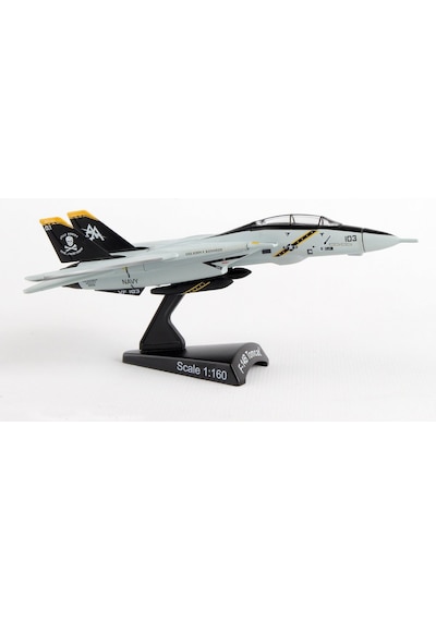 Daron Dünya Çapında Ticaret Posta Damgası F-14 Tomcat Vf-103 Jolly Rogers 1/16o Ölçekli Uçak Modeli