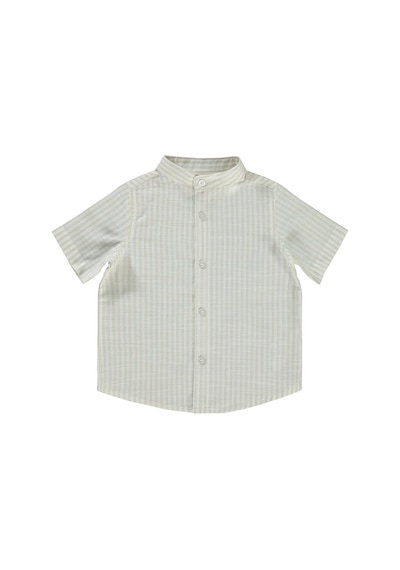 Civil Baby Çizgili 6-18 Ay Gömlek - Kahverengi 18-24 Ay Sütlü Kahve