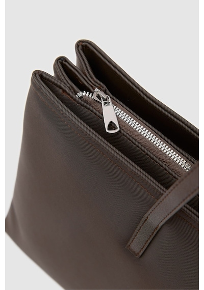 Shule Bags 15" Twill Dokulu Teknik Kumaş Laptop Çantası Acı Kahve Haki - Kahverengi