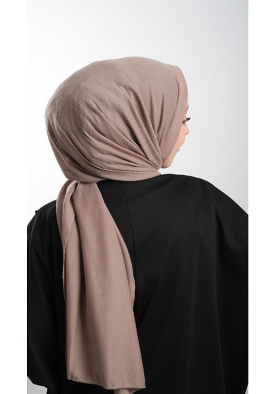 Hürrem Bone Vizon Pratik Hazır Geçmeli Tesettür Şal Örme Kumaş Sade 2118_10