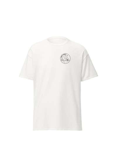 Wildstyle I Hate People Esprili Kamp Çadır Doğa Baskılı Unisex Pamuklu Tişört Beyaz