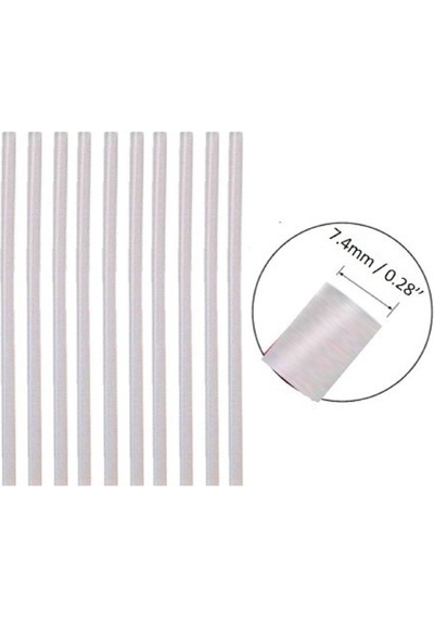 10 Adet Somafix Ince Şeffaf Mum Silikon 7.4 X 300 Mm Sıcak Silikon