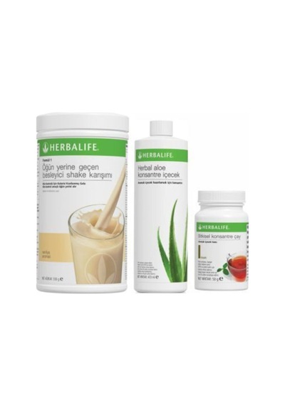 Herbalife Aşağı Kilo Kontrol Seti-1 Vanılyalı Shake Aloe Çay
