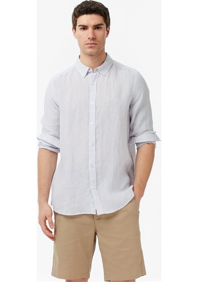 Nautica Erkek Gri Regular Fit Keten Gömlekdüzw65103t