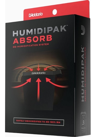 D'addario D'addarıo Humidipak Absorb Kit, Otomatik Iki Yönlü Gitar Nem Kontrol Sistemi Akustik Gitarlar Siyah