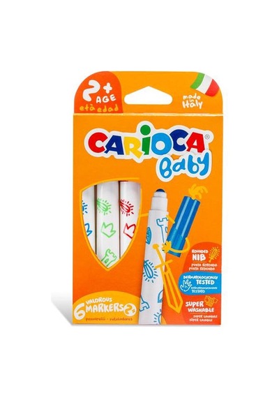 Carioca Keçeli Kalem Jumbo Bebek Süper Yıkanabilir 6 Lı 42813