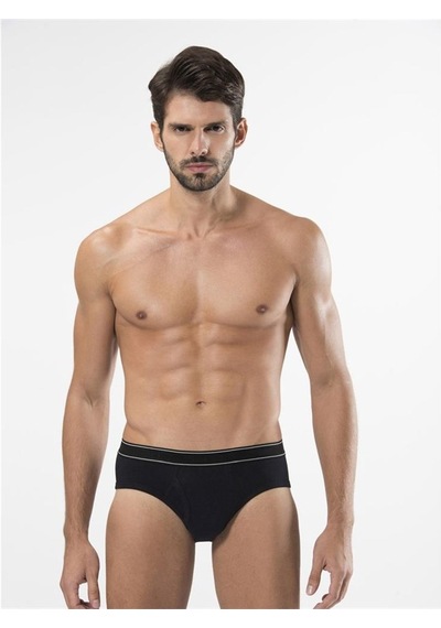 Türen 166 Likralı Erkek Slip - Siyah Siyah