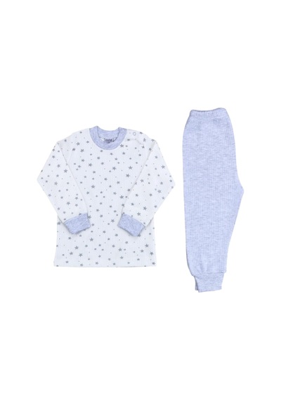 Sebi Bebe Yıldızlı Pijama Takım 9192 Beyaz