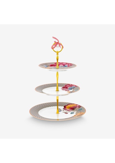Haki Porselen Kek Standı 26,5 Cm