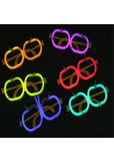 Glow - 934 - Elma Gözlük - Glow Partisi Gözlüğü - Glow Gözlük - Dpmıx-hb - 12 Adet