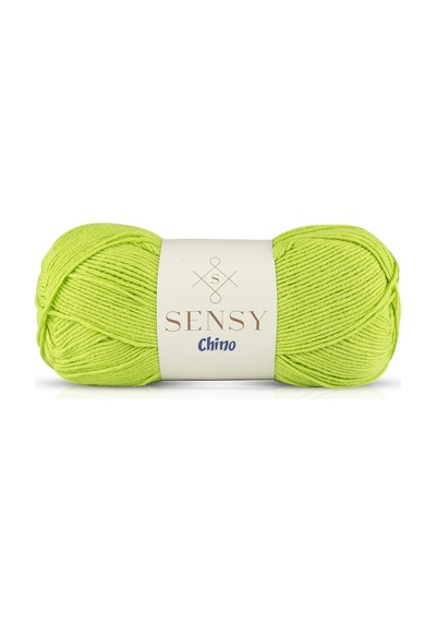 Sensy Chino El Örgü İpi Kazak Bluz Yelek Hırka İpi Tunik Amigurumi İpi Fıstık Yeşili 100 Gr - 330 M