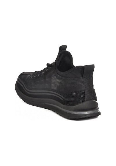 Siyah Lastik Bağcıklı Erkek Sneaker 25k582 M Siyah