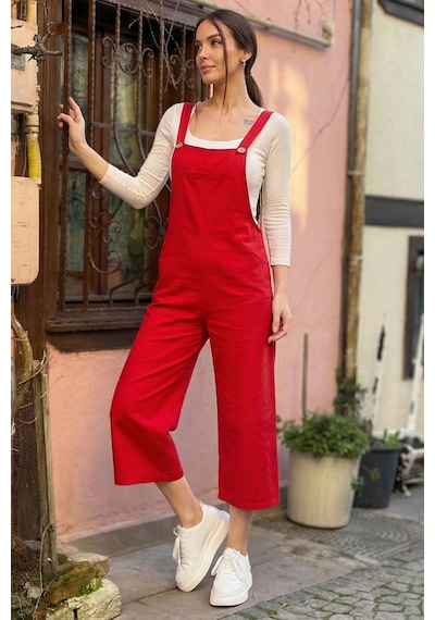 Armonika Kadın Açık Kırmızı Bahçıvan Tulum Arm-20k001117