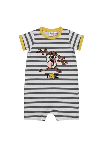 Tazmanya Civil Baby Taz Baskılı 6-18 Ay Tulum - Beyaz