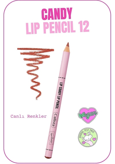 Callista Lip Candy Lip Pencil Dudak Kalemi 12 Raw Cinnamon - Kahverengi