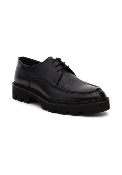 Cacharel Lacivert Eva Taban %100 Deri Smart Casual Ayakkabı