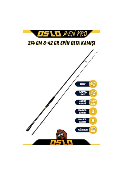 Okuma Outrax 4000 274cm 8-42gr Zen Pro Rapala Maket Balık Spin Olta Takımı Seti
