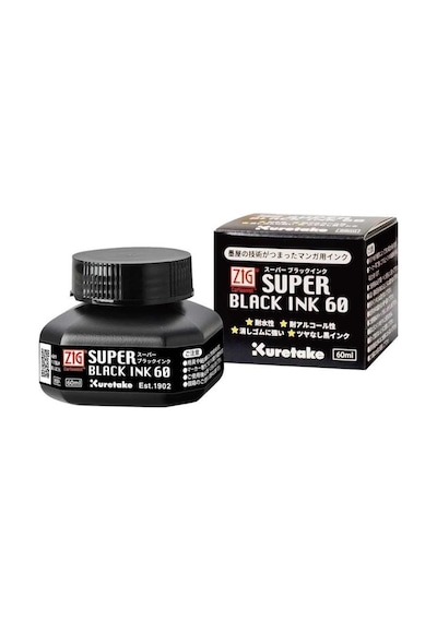 Zig 60ml Mangaka Süper Mürekkeb Siyah Cnce105-6
