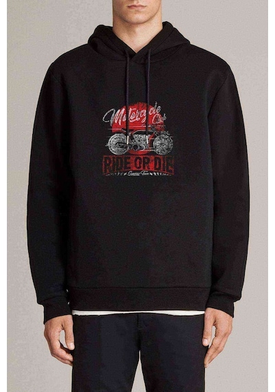 American Motorsiklet Club Ride Or Die Baskılı Siyah Erkek Sweat