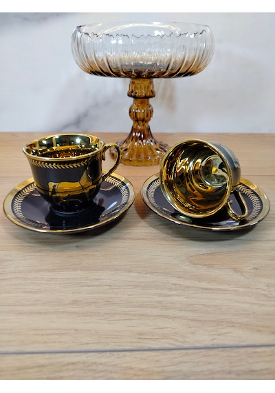 Alita 2li Kahve Fincan Seti - Renkli - 90 Ml