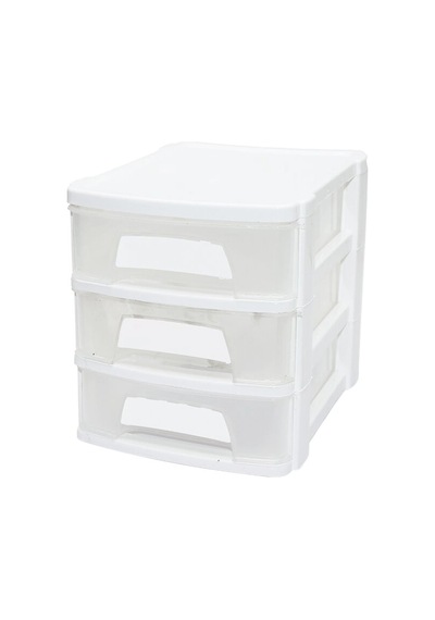 Tonton - No:1 Çekmece 3 Katlı 21.5x16.5x18.5 Cm - Siyah Veya Beyaz Renk Gönderilir Bx40 Diğer