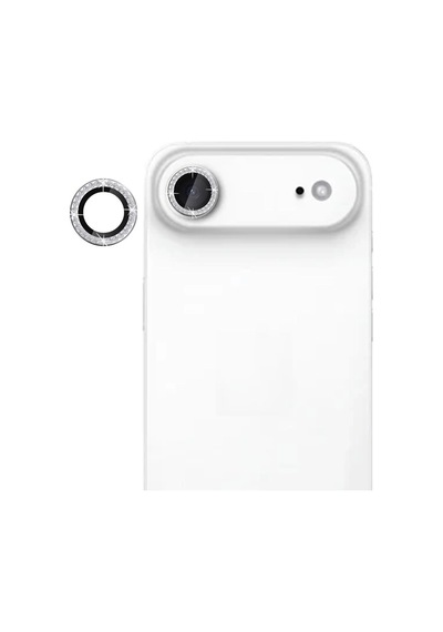 Forzacase Apple Uyumlu iPhone 17 Air İle Elmas Taşlı Kamera Camı Lens Koruyucu Halka Seti - Fc1126 Gümüş
