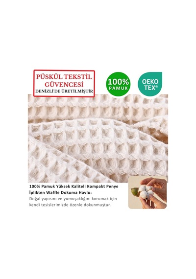 Tr Püskül Lüks Waffle Banyo Havlusu, 80x160 Cm Büyük Boy Havlu Pakette 1-adet Diğer