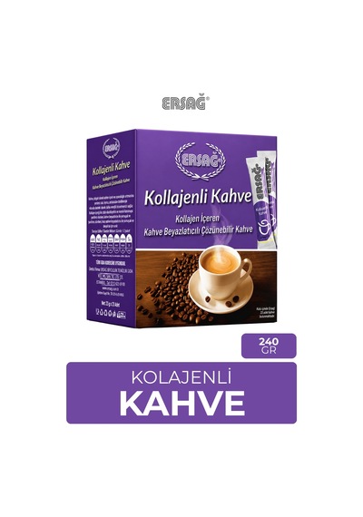 Ersağ Kollajenli Kahve Tip 1-3 Kollajen İçeren Toz Kahve 240 G