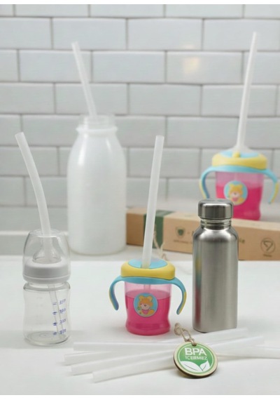 Dyzer Gıda Sınıfı Saf Silikon Yumuşak Pipet Seti - 4lü Paket Çok Renkli