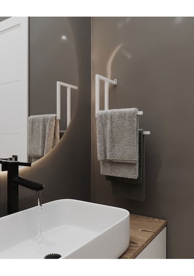 Aju Havluluk Metal Kağıt Havlu Tutacağı Ev Banyo Düzenleyici Duvara Monte Havlu Tutucu Modern Tasarım Beyaz