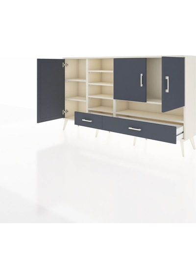 Arges Konsol 8 Raflı 2 Çekmeceli 3 Kapaklı 176x30x99 Aytaşı-antrasit Antrasıt - Aytası Arges Konsol 8 Raflı 2 Çekmeceli 3 Kapaklı 176x30x99 Aytaşı-antrasit Antrasıt - Aytası