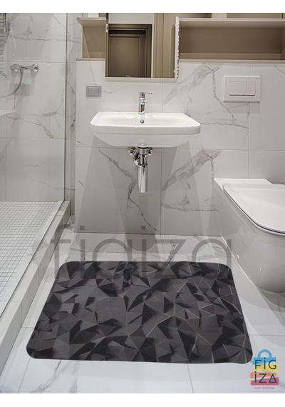 Süper Su Emici Kaymaz Tabanlı Paspas Lavabo Paspası 60 40cm Genel